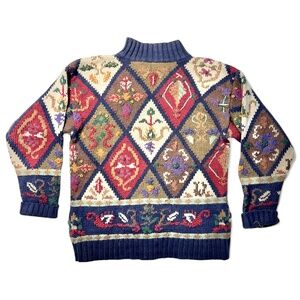 Vintage Oversized 90's Gallagher Cottage Core Knit Sweater